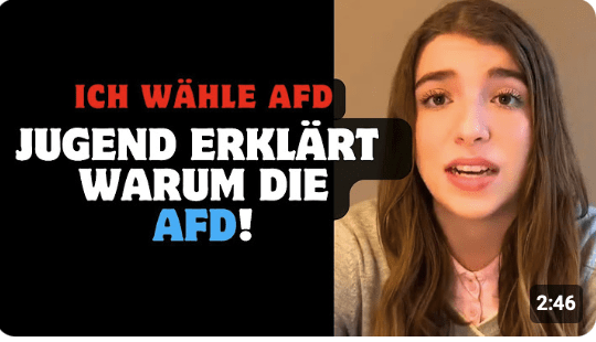 Ich wähle AFD! Jugend erklärt warum die AFD