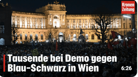 Tausende bei Demo gegen Blau-Schwarz in Wien | krone.tv NEWS