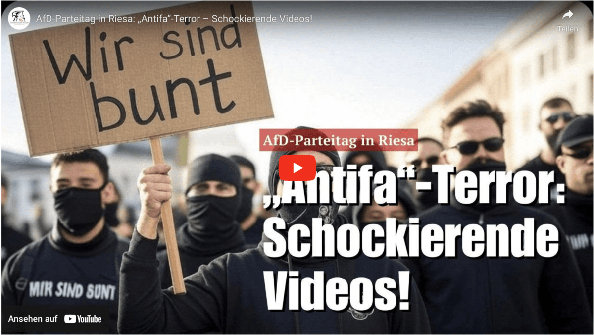 AfD-Parteitag in Riesa: „Antifa“-Terror – Schockierende Videos!