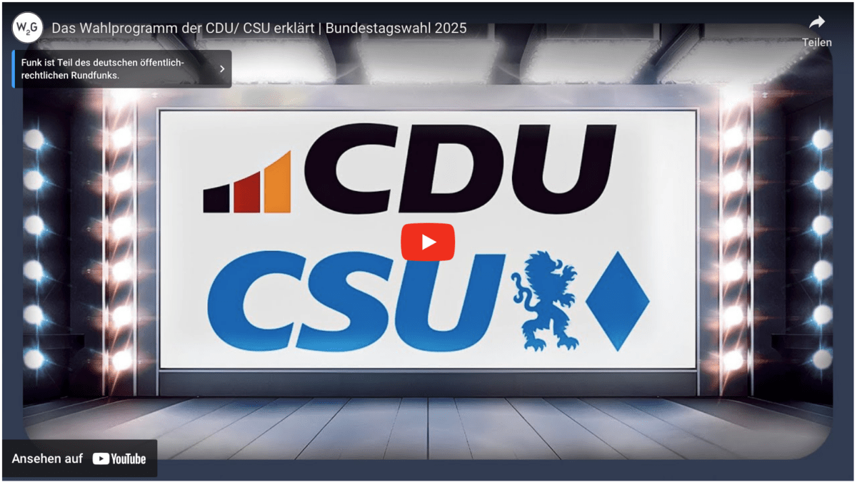 Das Wahlprogramm der CDU/ CSU erklärt | Bundestagswahl 2025