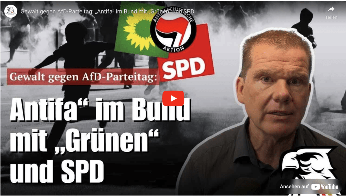 Gewalt gegen AfD-Parteitag: „Antifa“ im Bund mit „Grünen“ und SPD