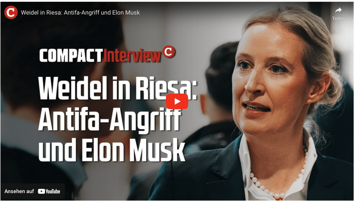 Weidel in Riesa: Antifa-Angriff und Elon Musk