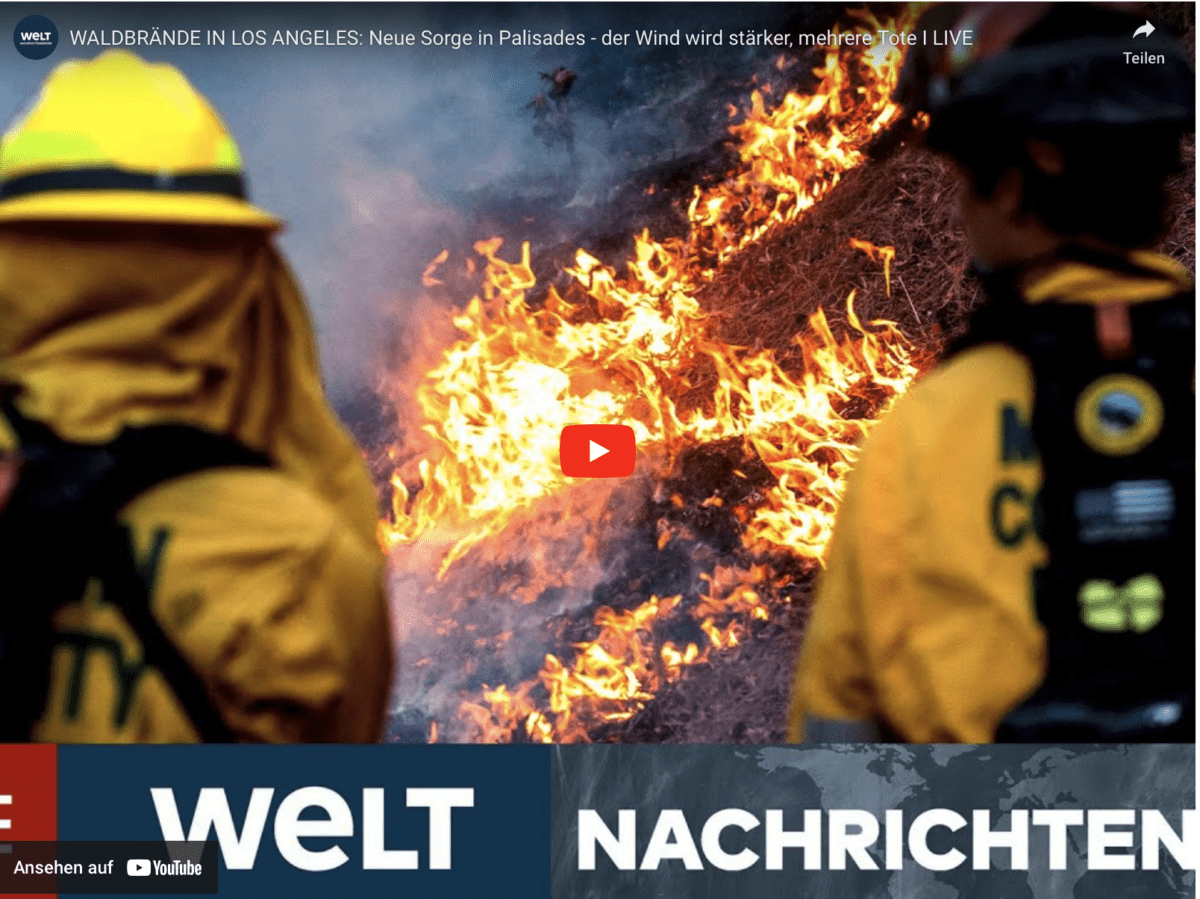 WALDBRÄNDE IN LOS ANGELES: Neue Sorge in Palisades – der Wind wird stärker, mehrere Tote I LIVE