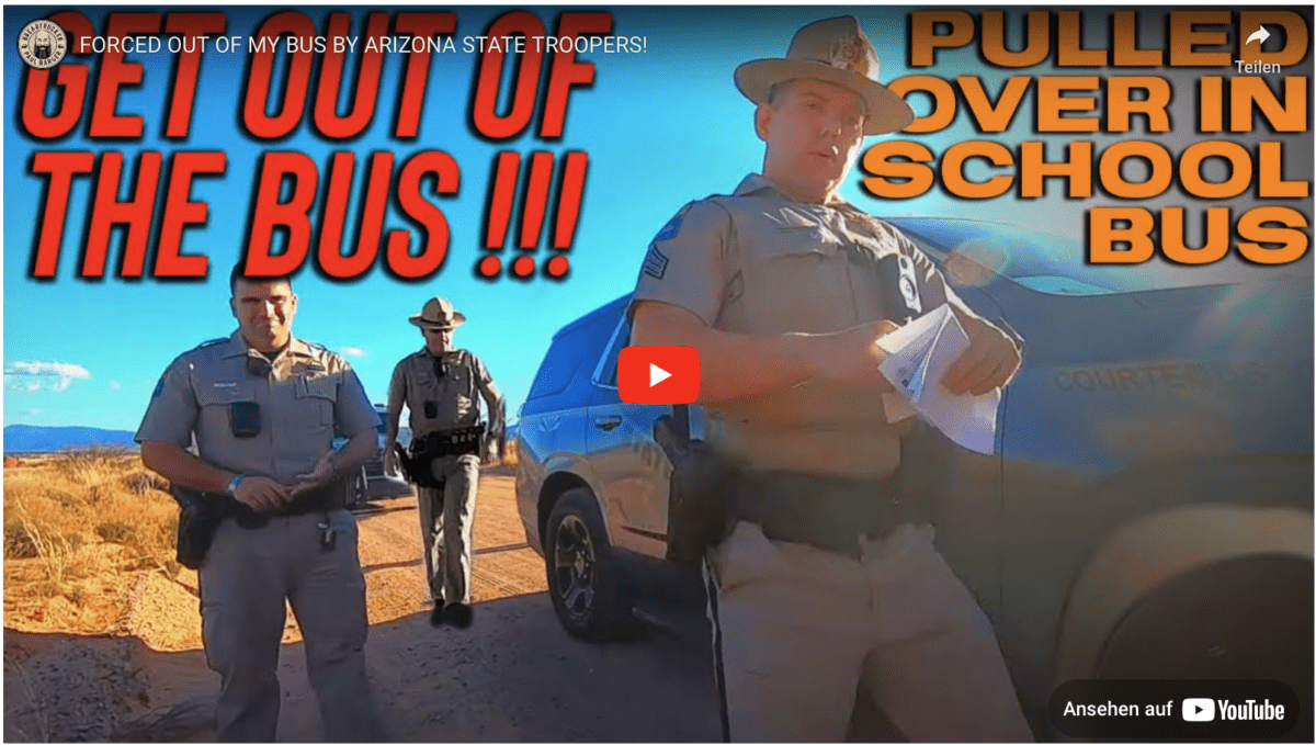 VON DER ARIZONA STATE TROOPERS AUS MEINEM SCHULBUS GEZWUNGEN!