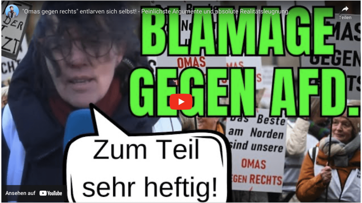 „Omas gegen rechts“ entlarven sich selbst! – Peinlichste Argumente und absolute Realitätsleugnung.