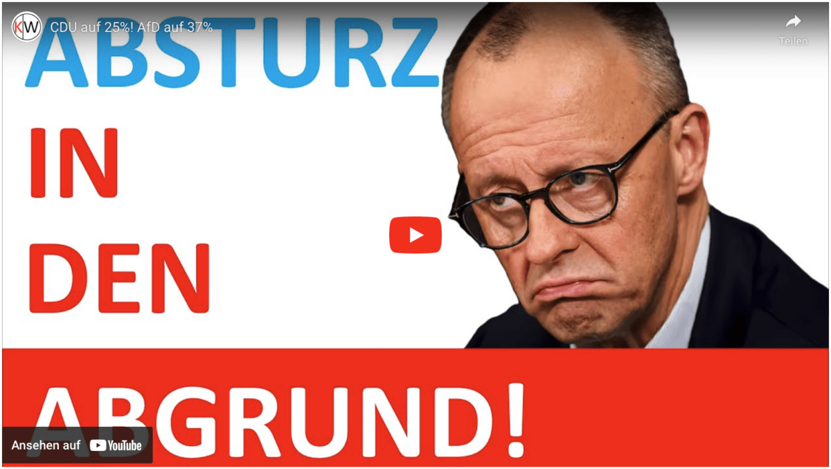 CDU auf 25%! AfD auf 37%
