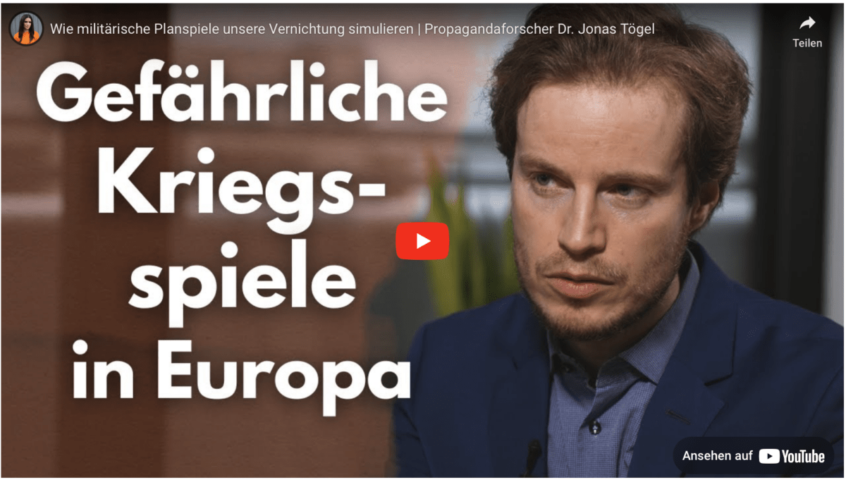 Wie militärische Planspiele unsere Vernichtung simulieren | Propagandaforscher Dr. Jonas Tögel