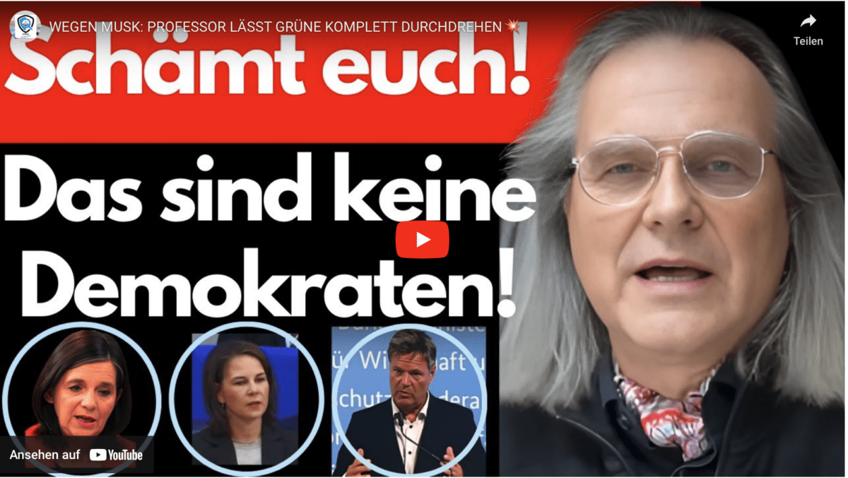 WEGEN MUSK: PROFESSOR LÄSST GRÜNE KOMPLETT DURCHDREHEN