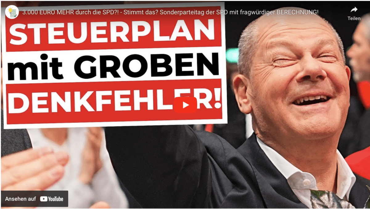 3.000 EURO MEHR durch die SPD?! – Stimmt das? Sonderparteitag der SPD mit fragwürdiger BERECHNUNG!