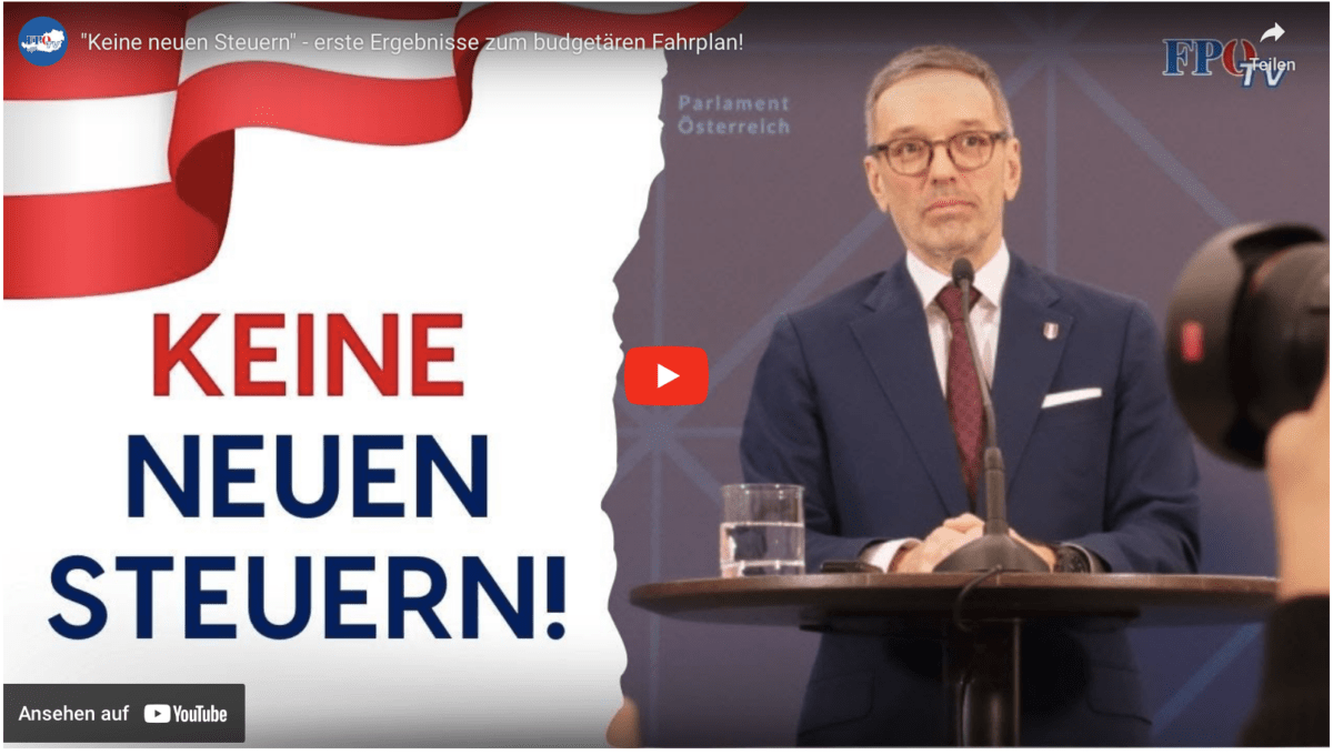 „Keine neuen Steuern“ – erste Ergebnisse zum budgetären Fahrplan!