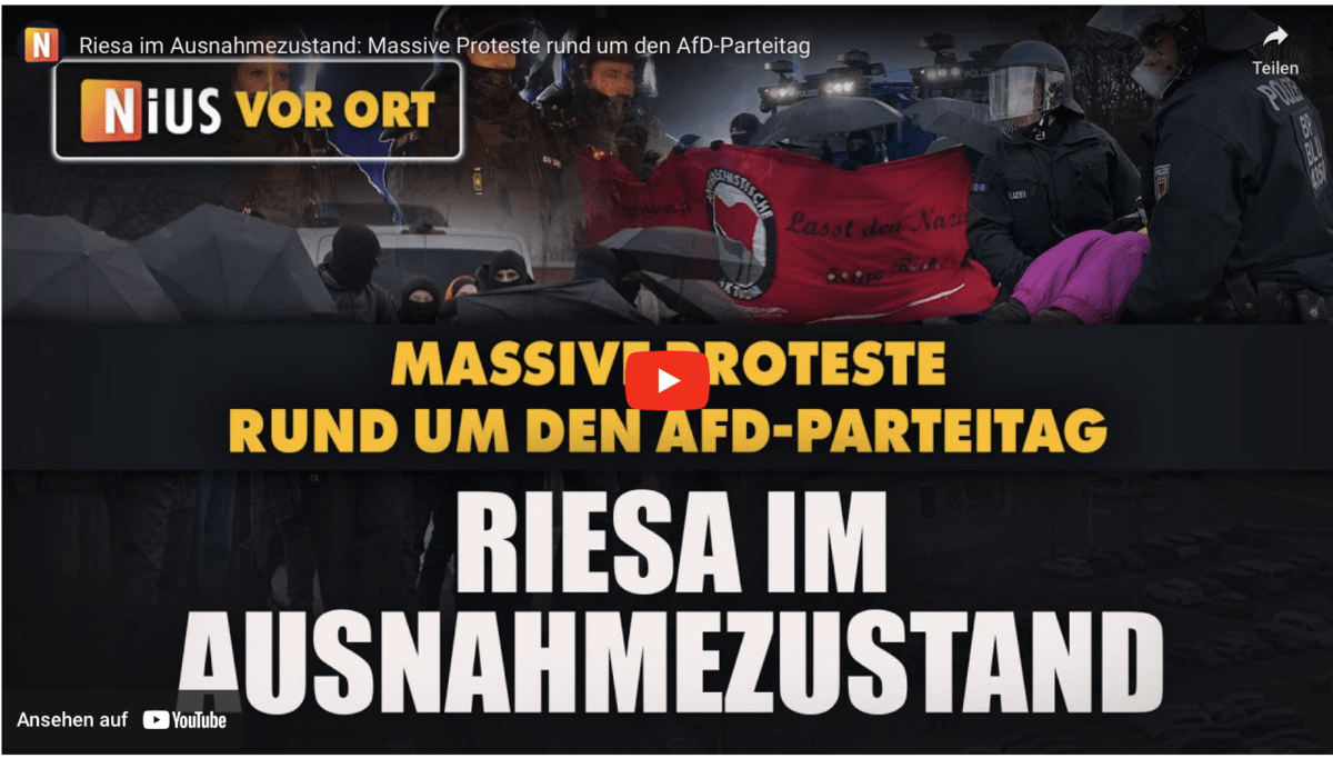 Riesa im Ausnahmezustand: Massive Proteste rund um den AfD-Parteitag