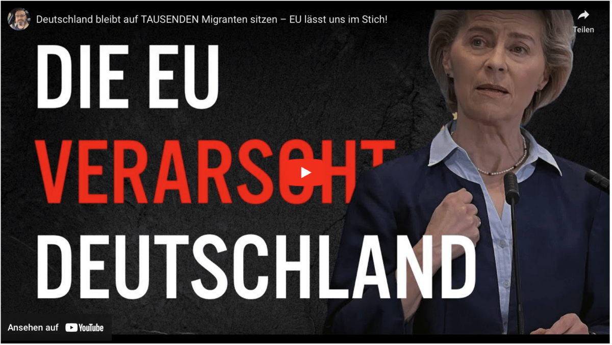 Deutschland bleibt auf TAUSENDEN Migranten sitzen – EU lässt uns im Stich!