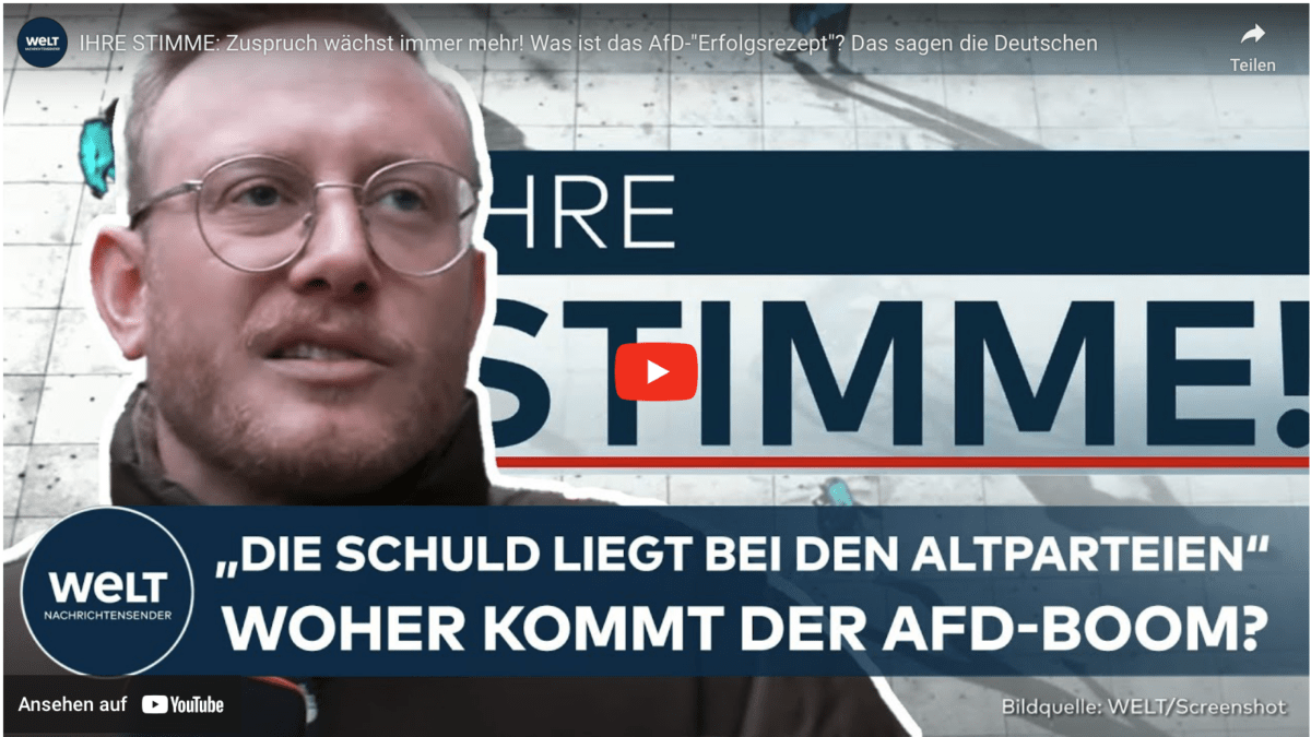 IHRE STIMME: Zuspruch wächst immer mehr! Was ist das AfD-„Erfolgsrezept“? Das sagen die Deutschen