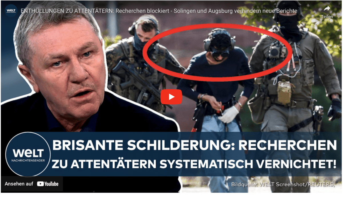 ENTHÜLLUNGEN ZU ATTENTÄTERN: Recherchen blockiert – Solingen und Augsburg verhindern neue Berichte
