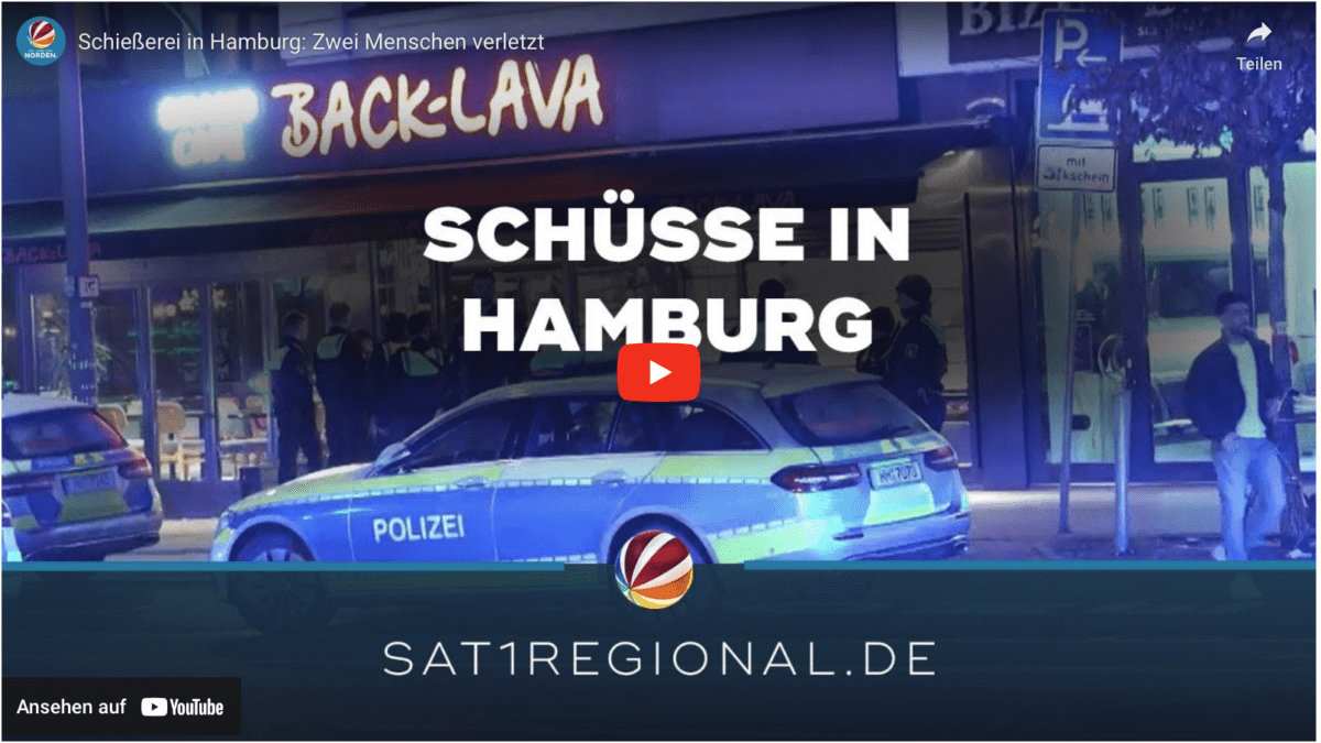 Schießerei in Hamburg: Zwei Menschen verletzt