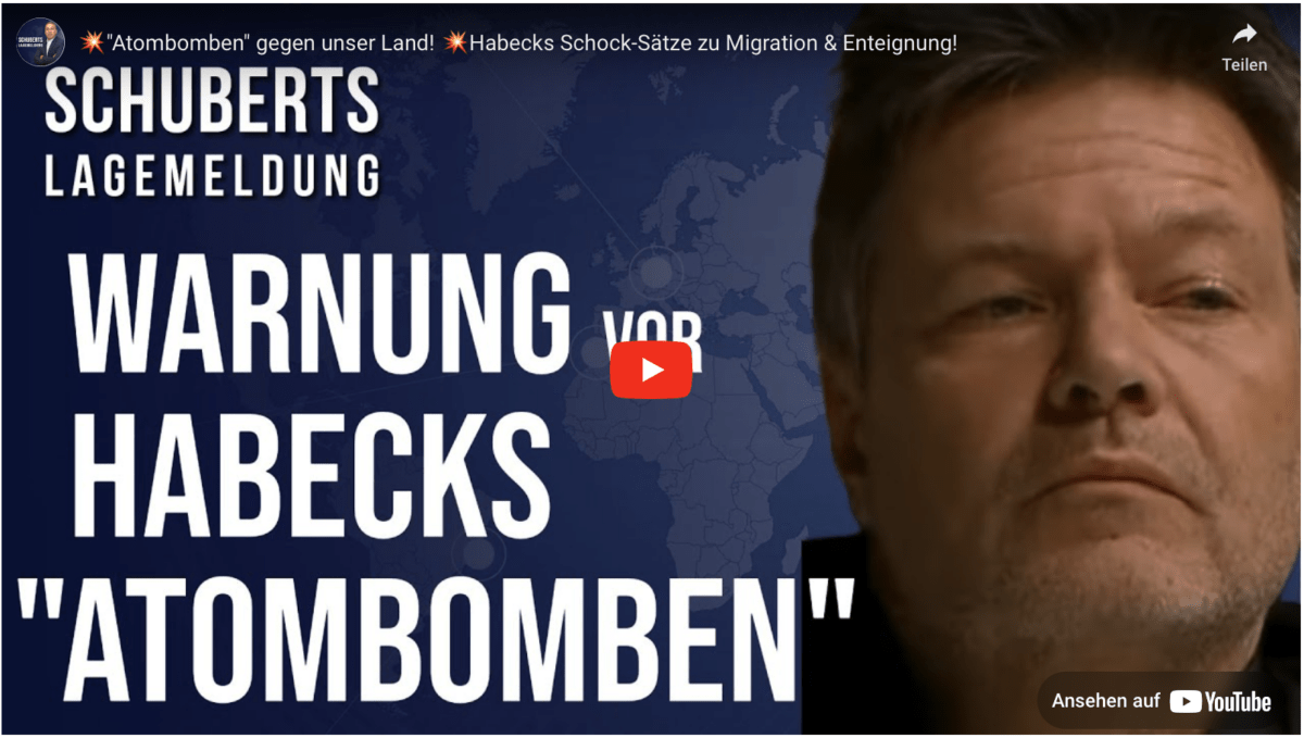 „Atombomben“ gegen unser Land! Habecks Schock-Sätze zu Migration & Enteignung!
