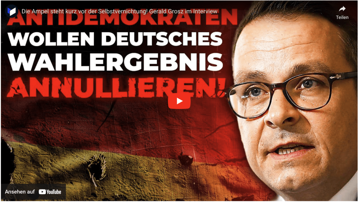 Die Ampel steht kurz vor der Selbstvernichtung! Gerald Grosz im Interview