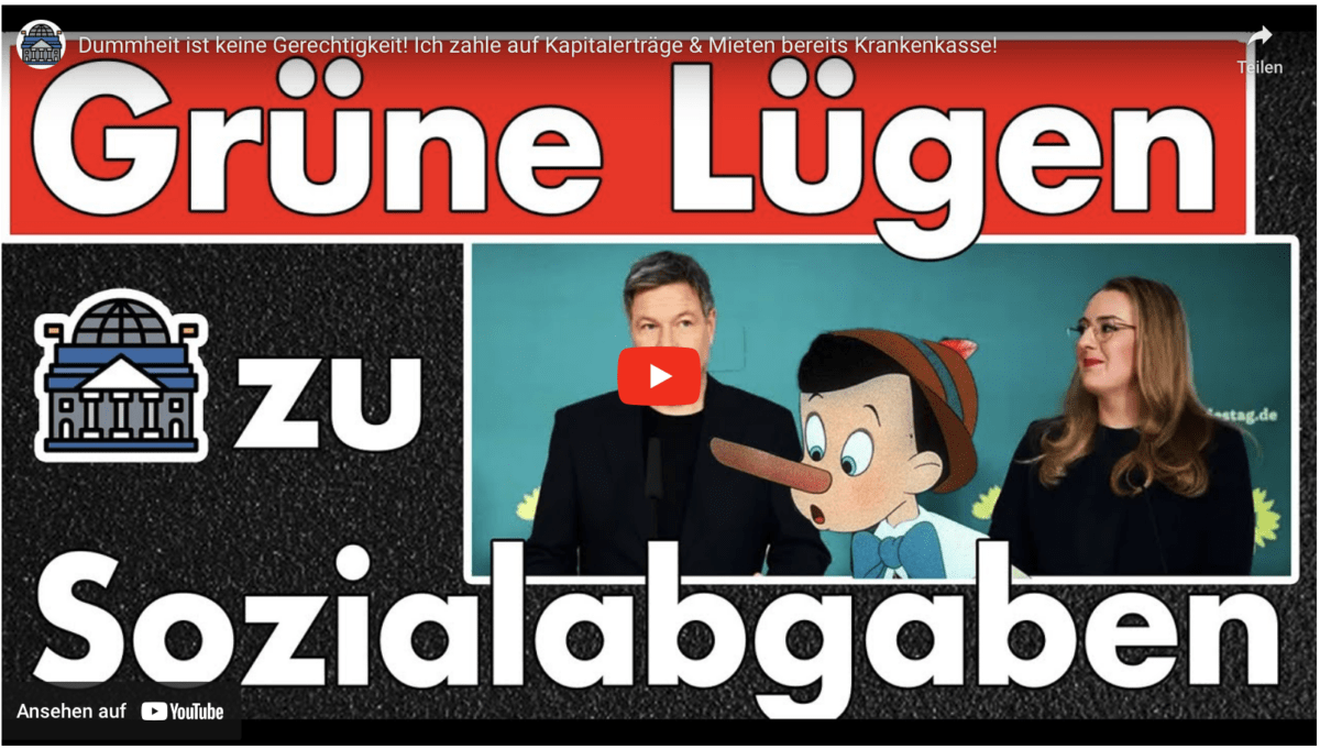 Dummheit ist keine Gerechtigkeit! Ich zahle auf Kapitalerträge & Mieten bereits Krankenkasse!