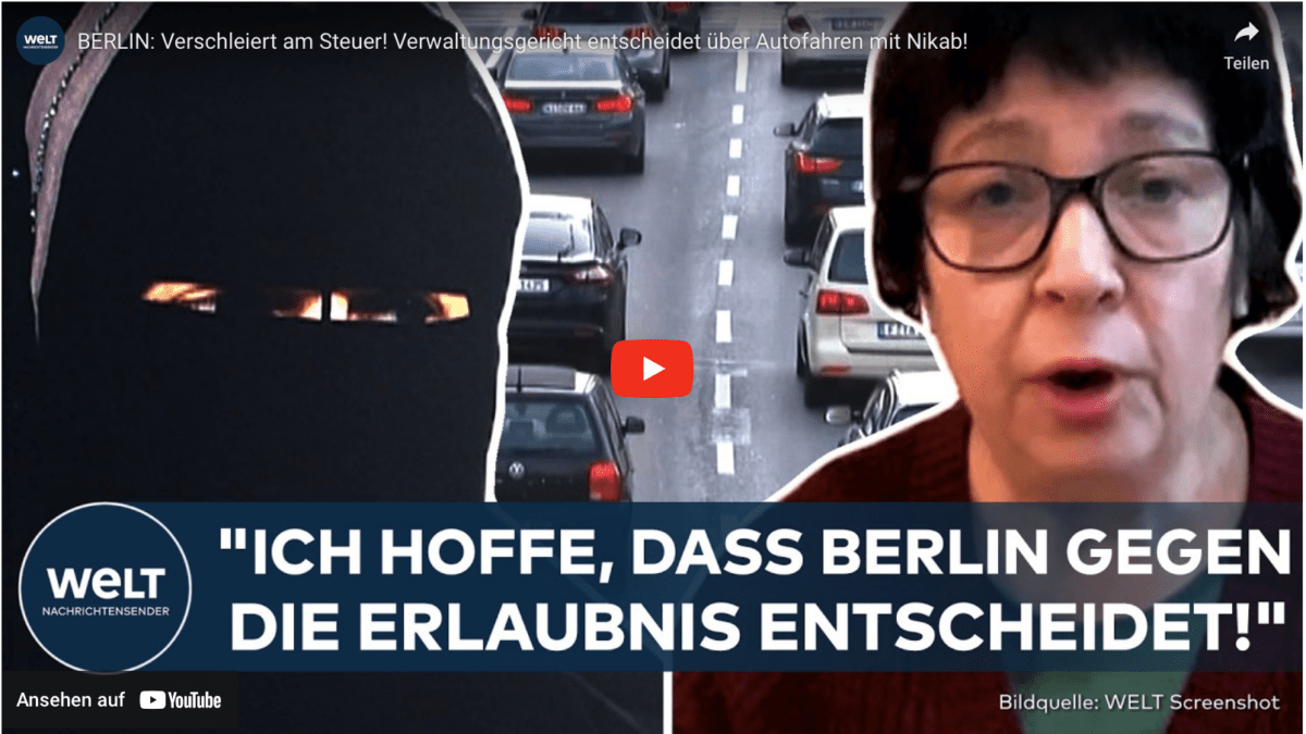 BERLIN: Verschleiert am Steuer! Verwaltungsgericht entscheidet über Autofahren mit Nikab!