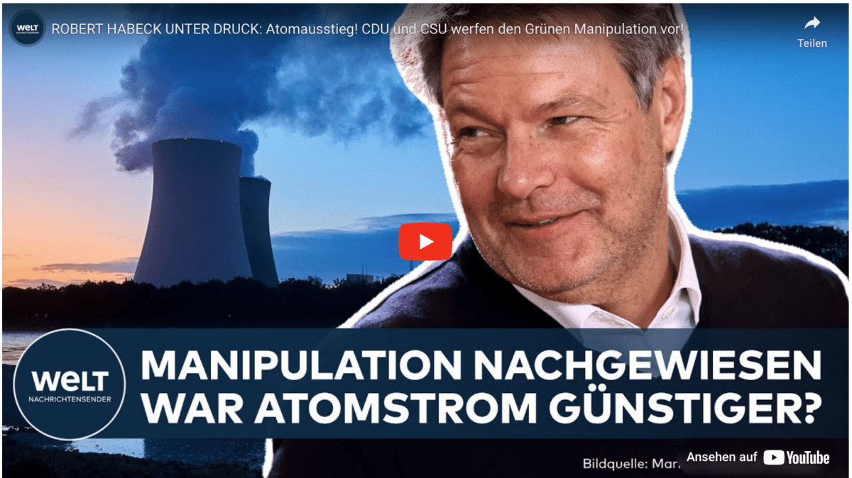ROBERT HABECK UNTER DRUCK: Atomausstieg! CDU und CSU werfen den Grünen Manipulation vor!