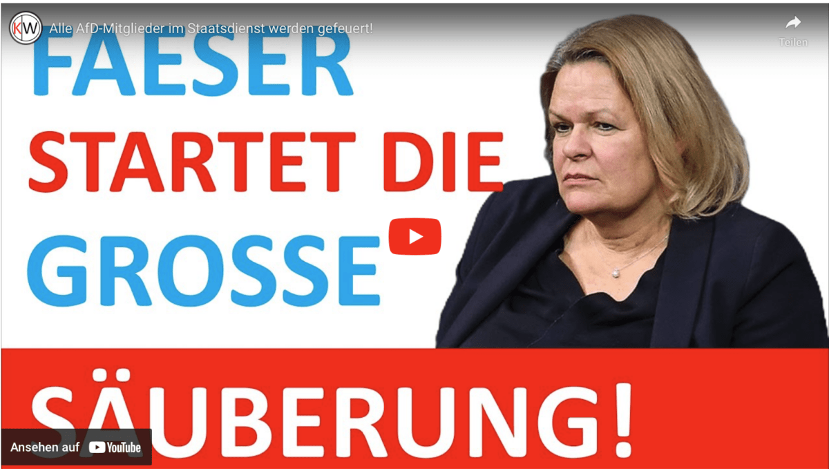 Alle AfD-Mitglieder im Staatsdienst werden gefeuert!