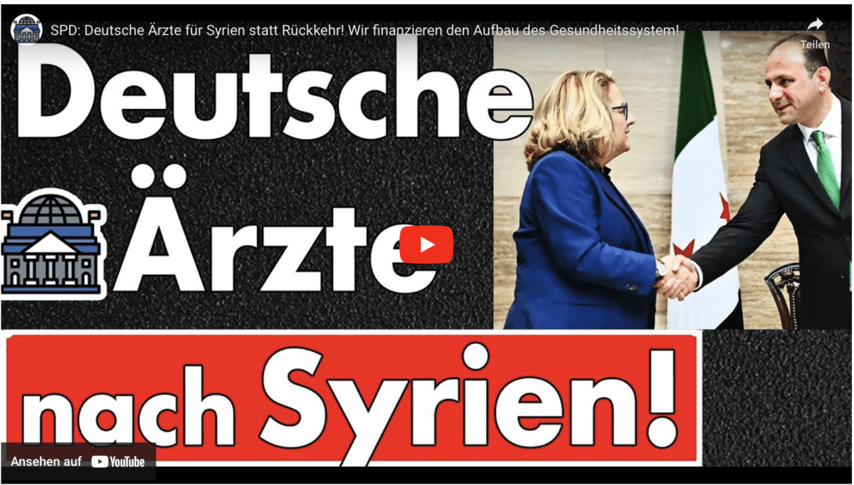 SPD: Deutsche Ärzte für Syrien statt Rückkehr! Wir finanzieren den Aufbau des Gesundheitssystem!