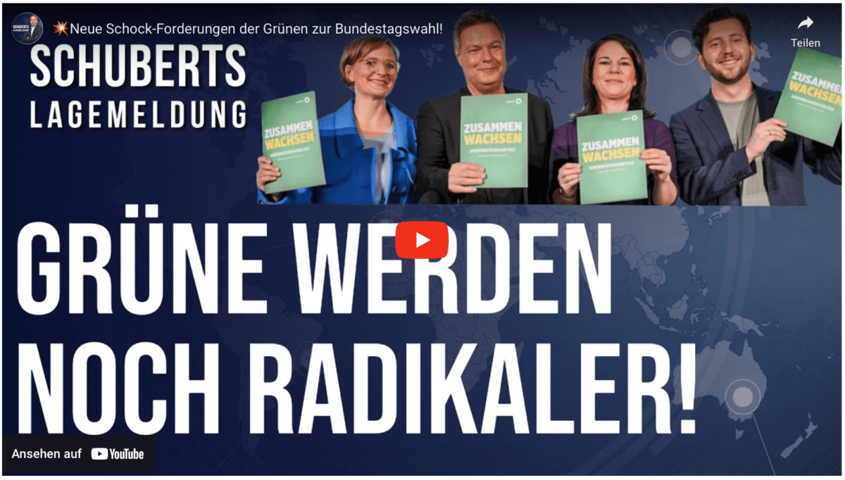 Neue Schock-Forderungen der Grünen zur Bundestagswahl!