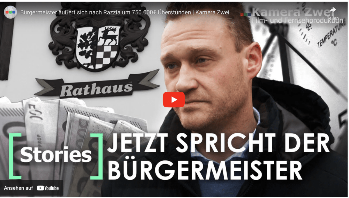 Bürgermeister äußert sich nach Razzia um 750.000€ Überstunden | Kamera Zwei