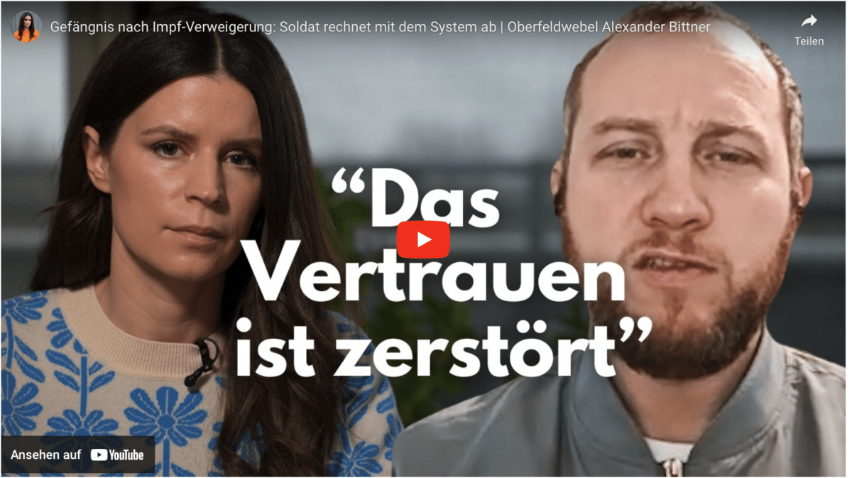 Gefängnis nach Impf-Verweigerung: Soldat rechnet mit dem System ab | Oberfeldwebel Alexander Bittner