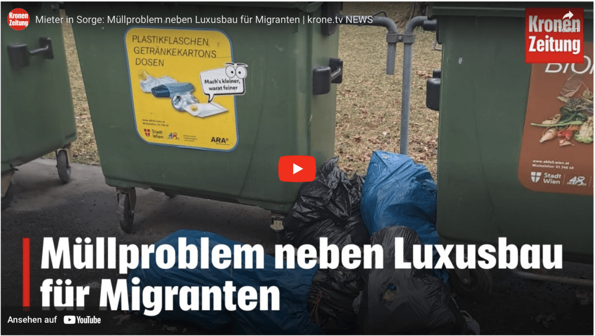 Mieter in Sorge: Müllproblem neben Luxusbau für Migranten | krone.tv NEWS