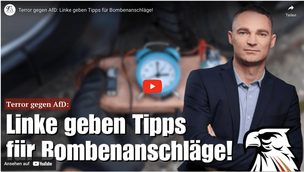 Terror gegen AfD: Linke geben Tipps für Bombenanschläge!