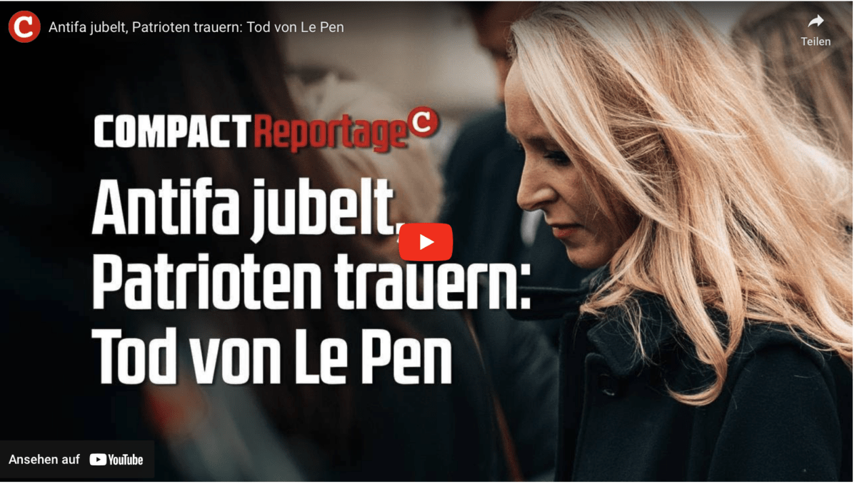 Antifa jubelt, Patrioten trauern: Tod von Le Pen