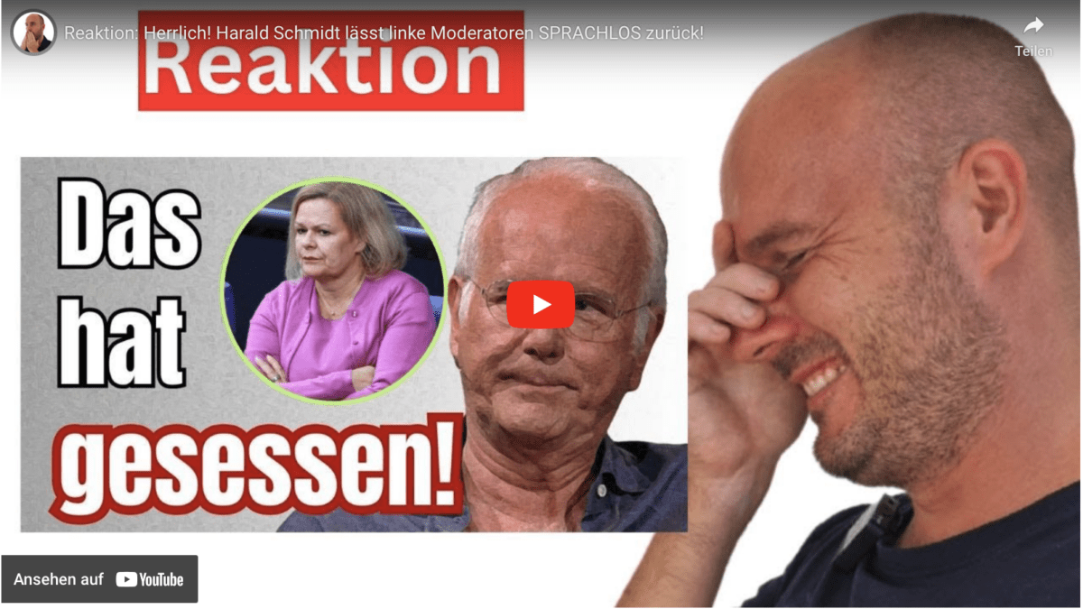 Reaktion: Herrlich! Harald Schmidt lässt linke Moderatoren SPRACHLOS zurück!