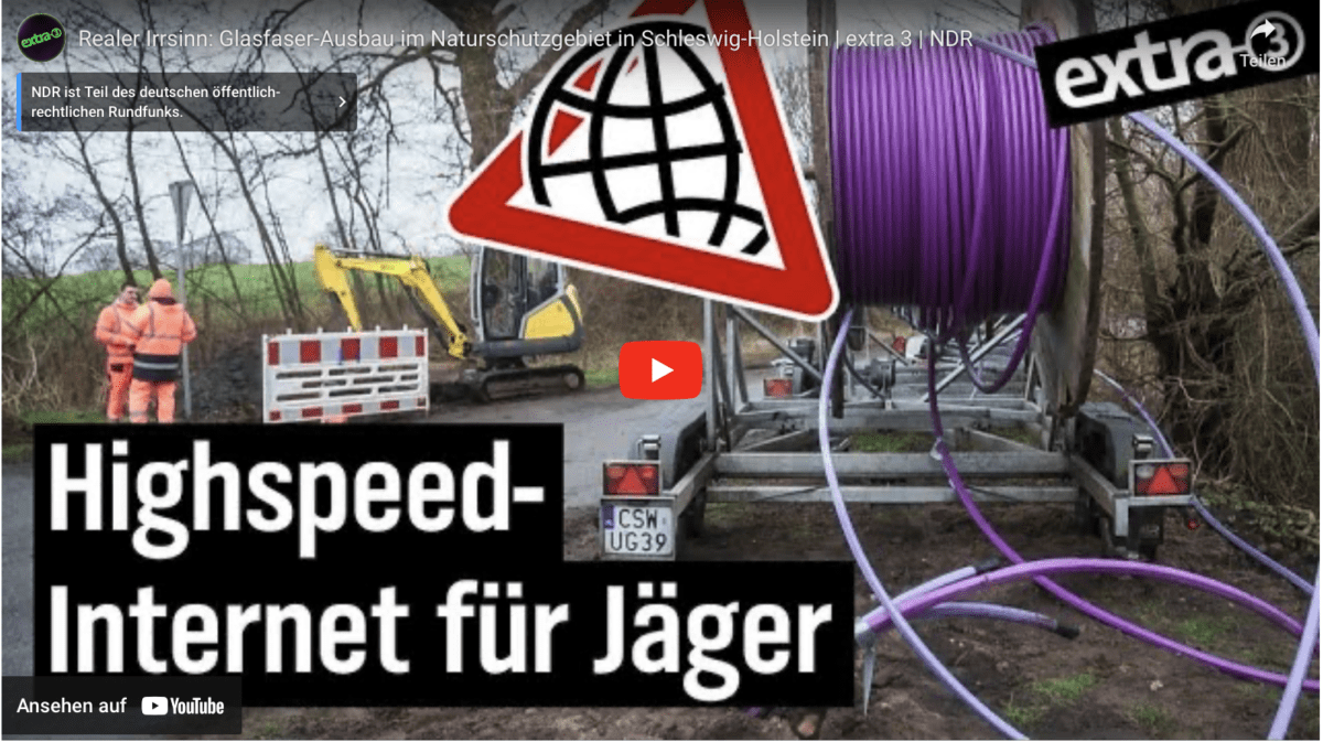 Realer Irrsinn: Glasfaser-Ausbau im Naturschutzgebiet in Schleswig-Holstein | extra 3 | NDR