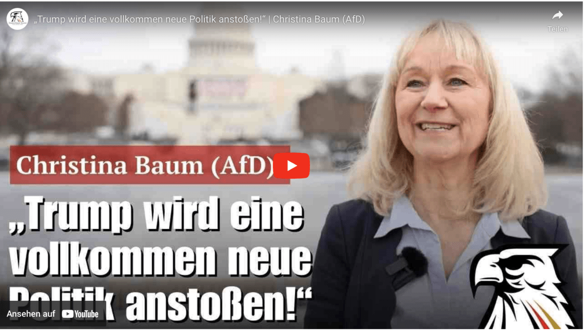 „Trump wird eine vollkommen neue Politik anstoßen!“ | Christina Baum (AfD)