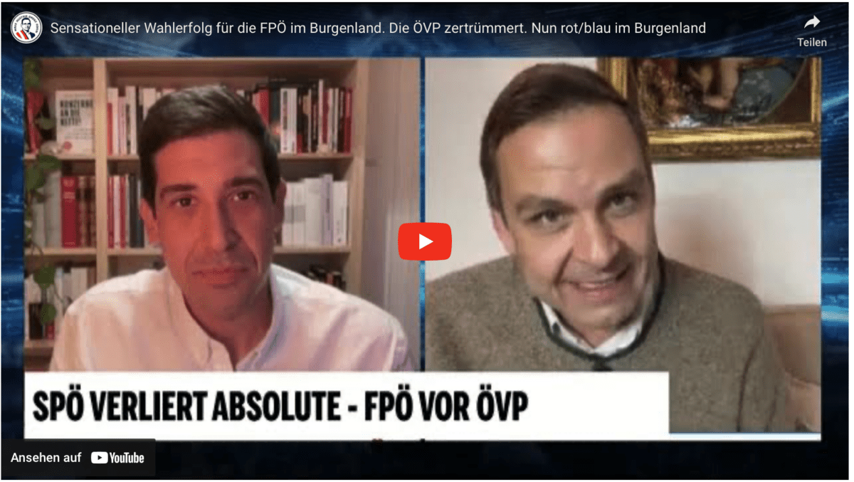 Sensationeller Wahlerfolg für die FPÖ im Burgenland. Die ÖVP zertrümmert. Nun rot/blau im Burgenland