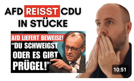 Reaktion: AfD reißt CDU in STÜCKE  DIESE BEWEISE bringen MERZ und die CDU zum WIMMERN