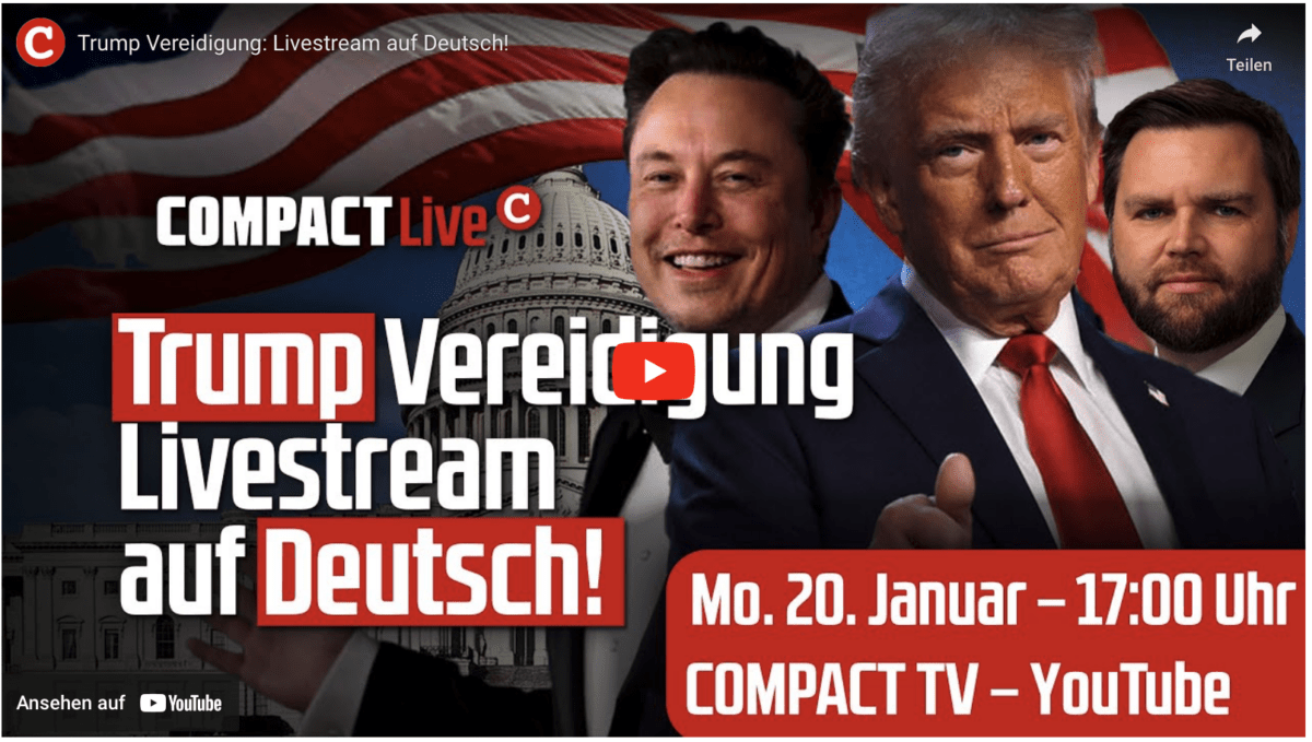 Trump Vereidigung: Livestream auf Deutsch!