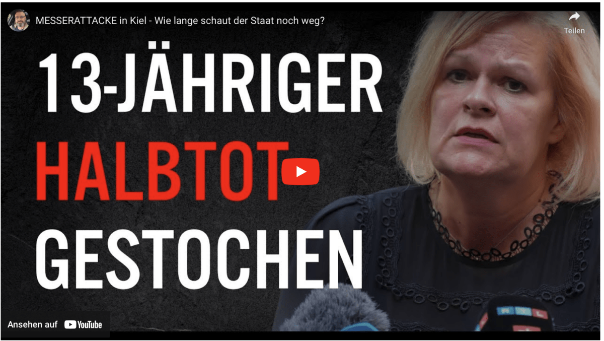 MESSERATTACKE in Kiel – Wie lange schaut der Staat noch weg?