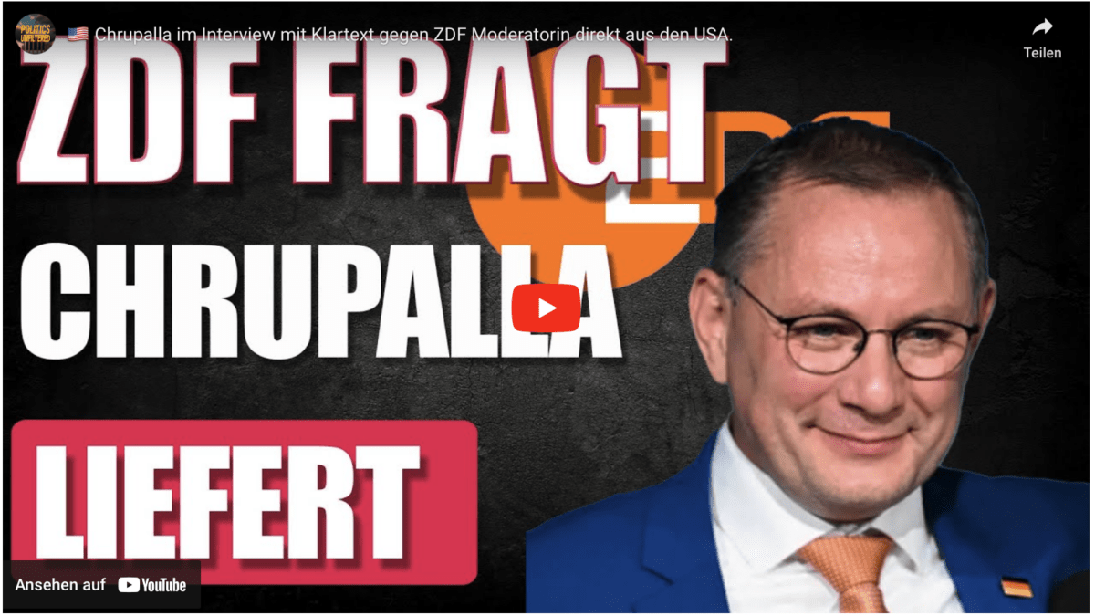 Chrupalla im Interview mit Klartext gegen ZDF Moderatorin direkt aus den USA.