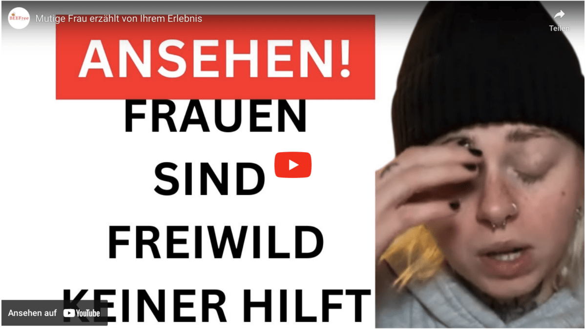 Mutige Frau erzählt von Ihrem Erlebnis