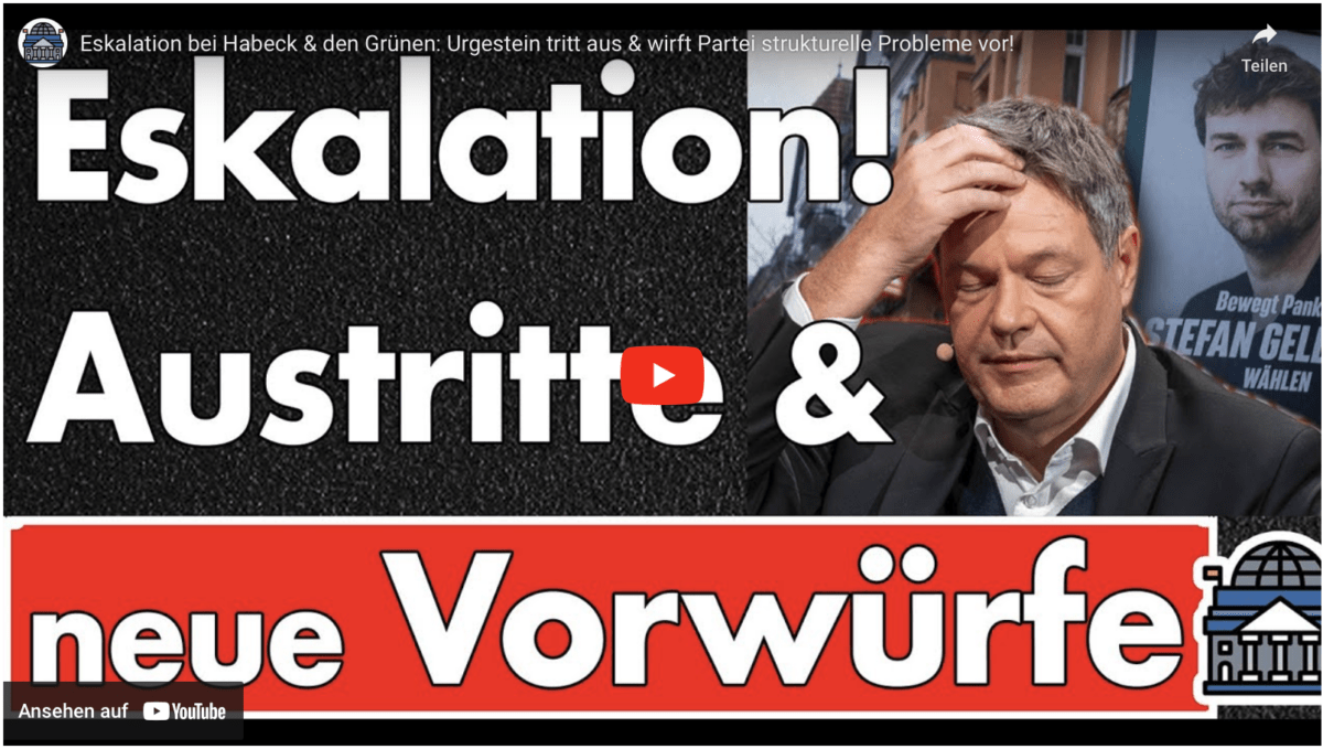 Eskalation bei Habeck & den Grünen: Urgestein tritt aus & wirft Partei strukturelle Probleme vor!