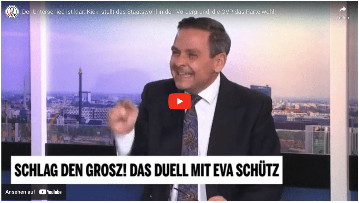 Der Unterschied ist klar: Kickl stellt das Staatswohl in den Vordergrund, die ÖVP das Parteiwohl!