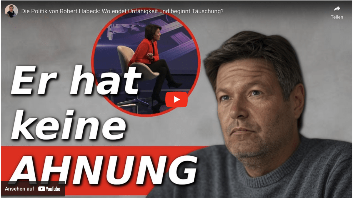 Die Politik von Robert Habeck: Wo endet Unfähigkeit und beginnt Täuschung?