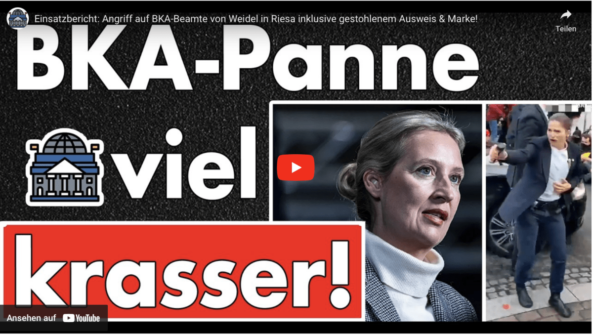 Einsatzbericht: Angriff auf BKA-Beamte von Weidel in Riesa inklusive gestohlenem Ausweis & Marke!