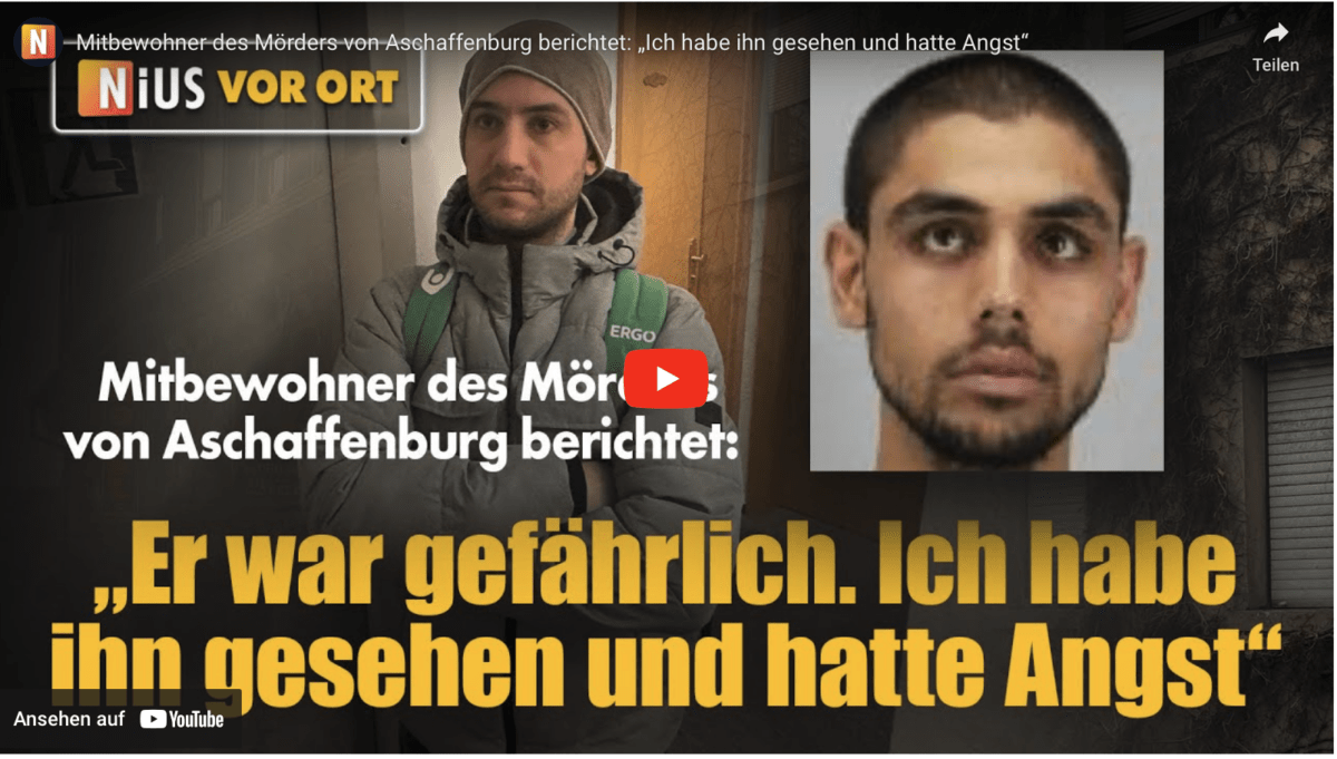 Mitbewohner des Mörders von Aschaffenburg berichtet: „Ich habe ihn gesehen und hatte Angst“