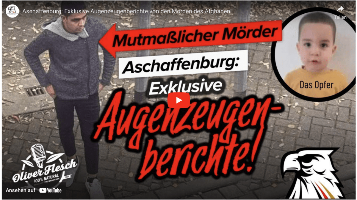 Aschaffenburg: Exklusive Augenzeugenberichte von den Morden des Afghanen!