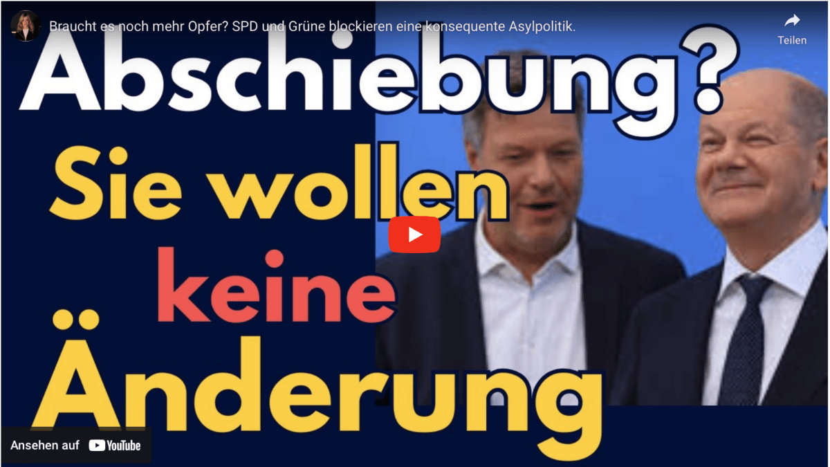 Braucht es noch mehr Opfer? SPD und Grüne blockieren eine konsequente Asylpolitik.