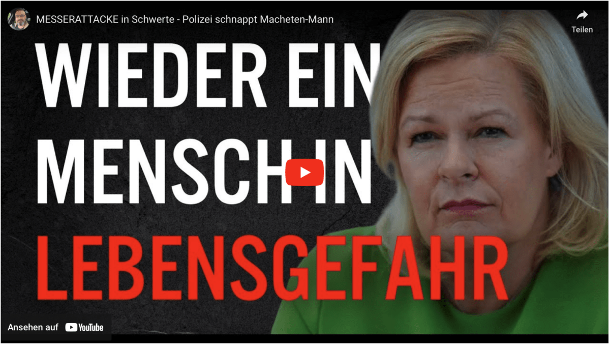 MESSERATTACKE in Schwerte – Polizei schnappt Macheten-Mann