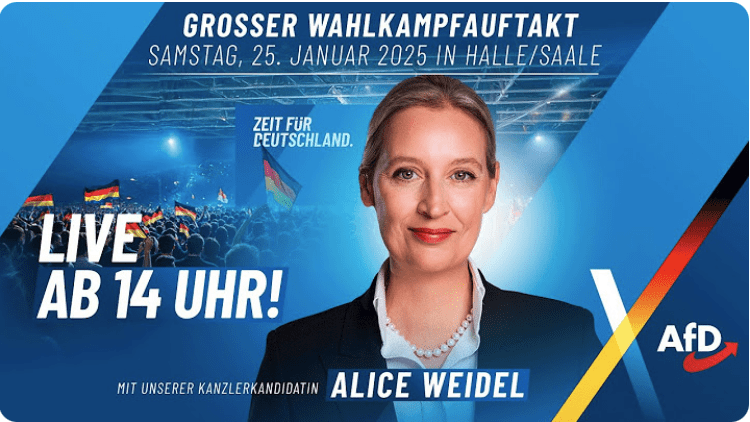 Wahlkampfauftakt: Mega-Veranstaltung mit Alice Weidel in Halle!